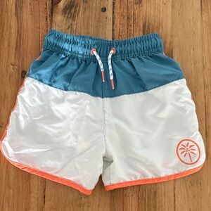 Caribbean Joe Kids Swim Trunks - Blue and White